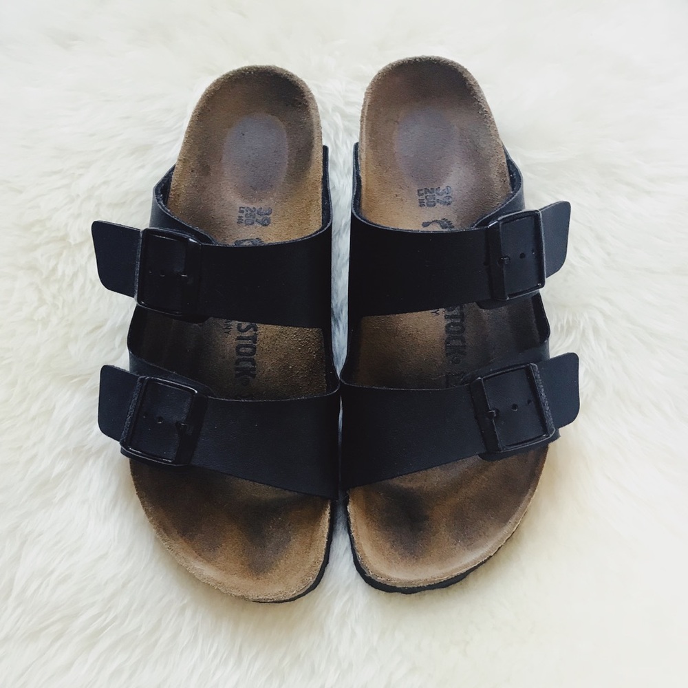 Black Leather Arizona Birkenstocks